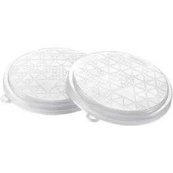 6x Metaltex Joghurt Mehrwegdeckel, Lebensmittelverpackung, Transparent