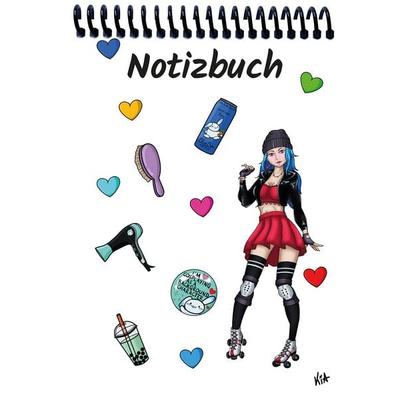 A 5 Notizblock Manga Enora, weiß, kariert