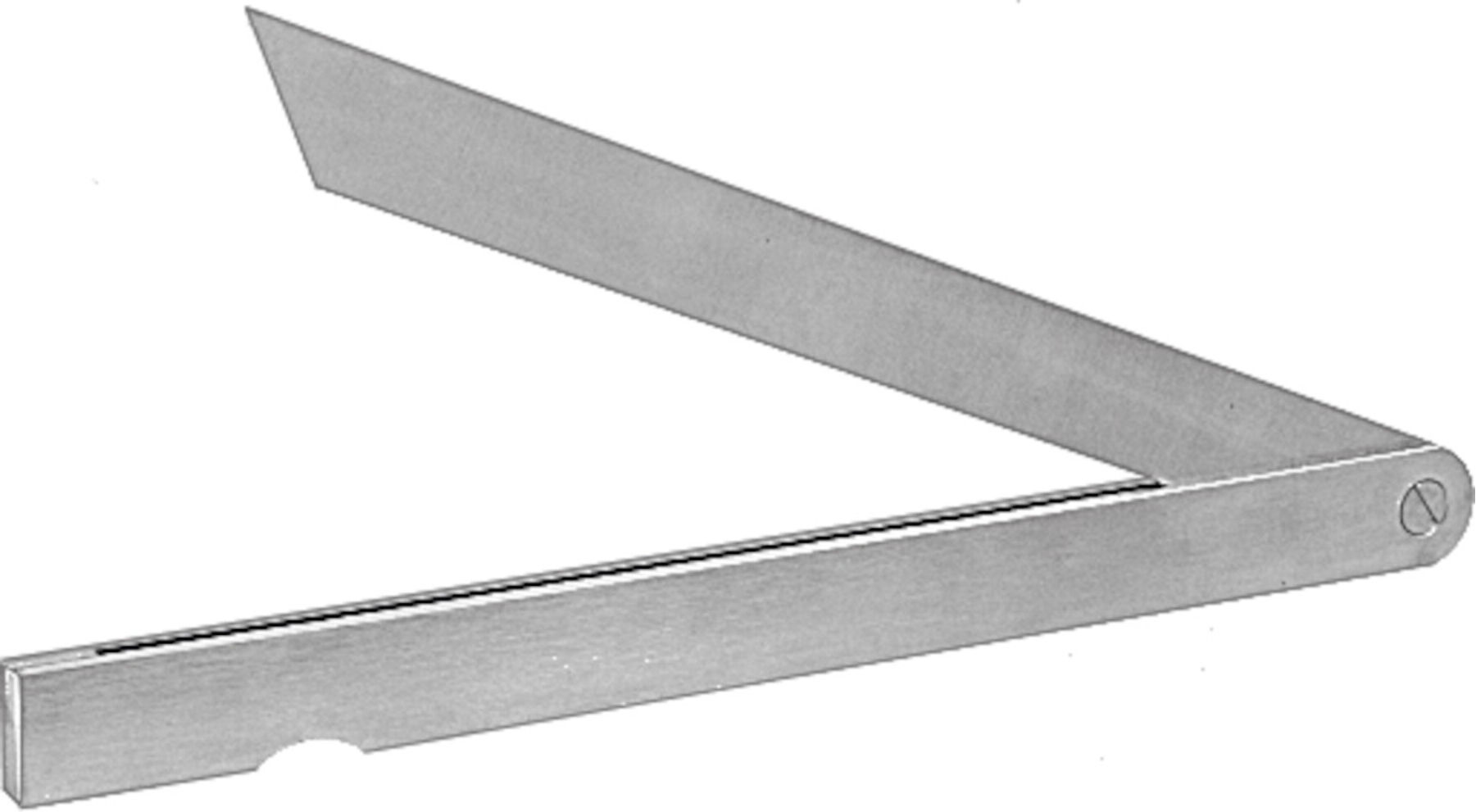 Holex Stellwinkel INOX Schenkel Länge 250 mm   aus Edelstahl mit Anreißkante, 456800 250)