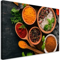 WANDBILD aromatische gewürze küche