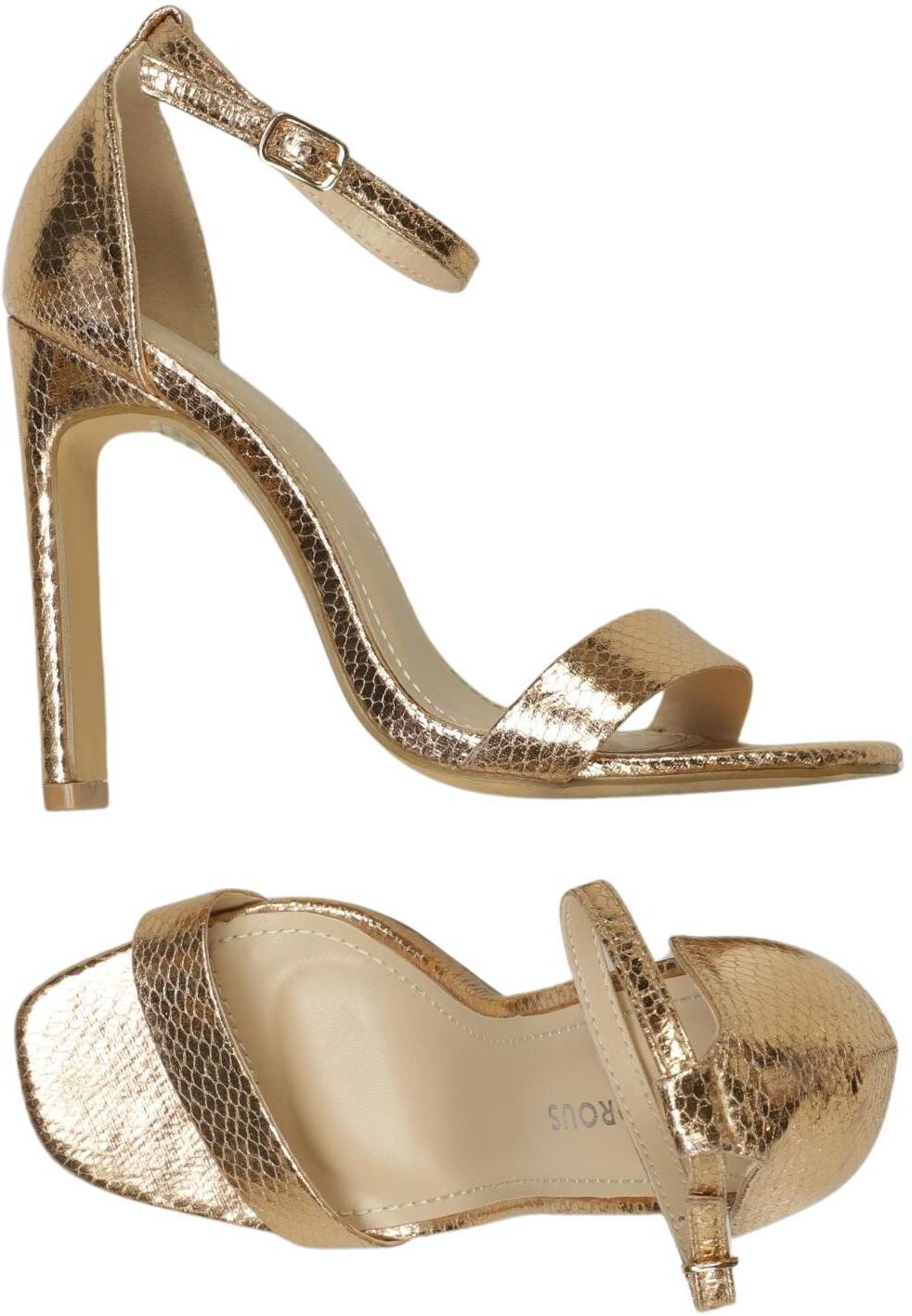 Glamorous Damen Sandalen, Gold, Gr. EU 36, Kunstleder - Second Hand