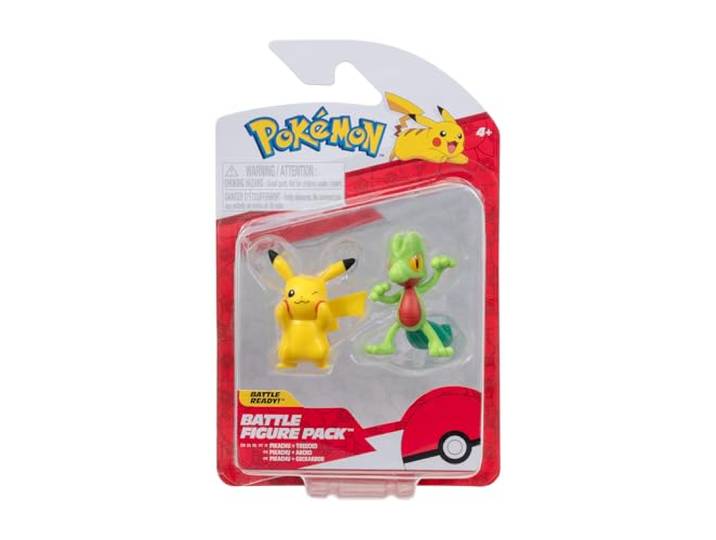 Pokémon Battle Figuren Pack: Pikachu en Geckabor, 2 gedetailleerde figuren