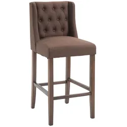 CLP Barhocker Cassandra Stoff Antik-dunkel   Farbe: braun, Gestell Farbe: antik-dunkel
