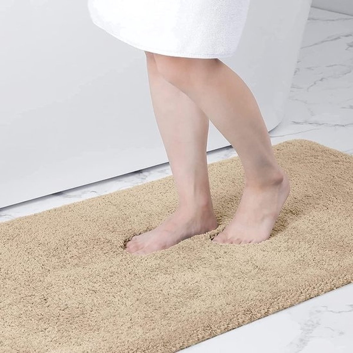 Zachte waterabsorberende badmat met antislip in diverse kleuren