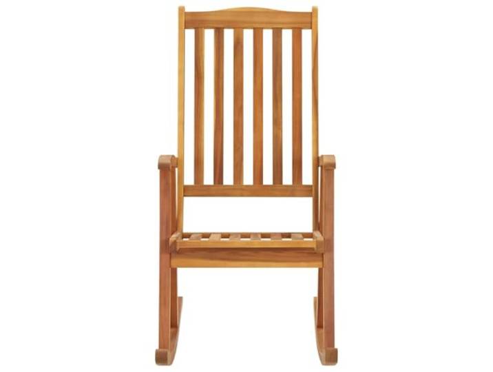 ZQQLVOO Schaukelstuhl Massivholz Akazie Hohe Rückenlehne, Witterungsbeständig, für Wohnzimmer und Terrasse, 110 kg Belastbarkeit