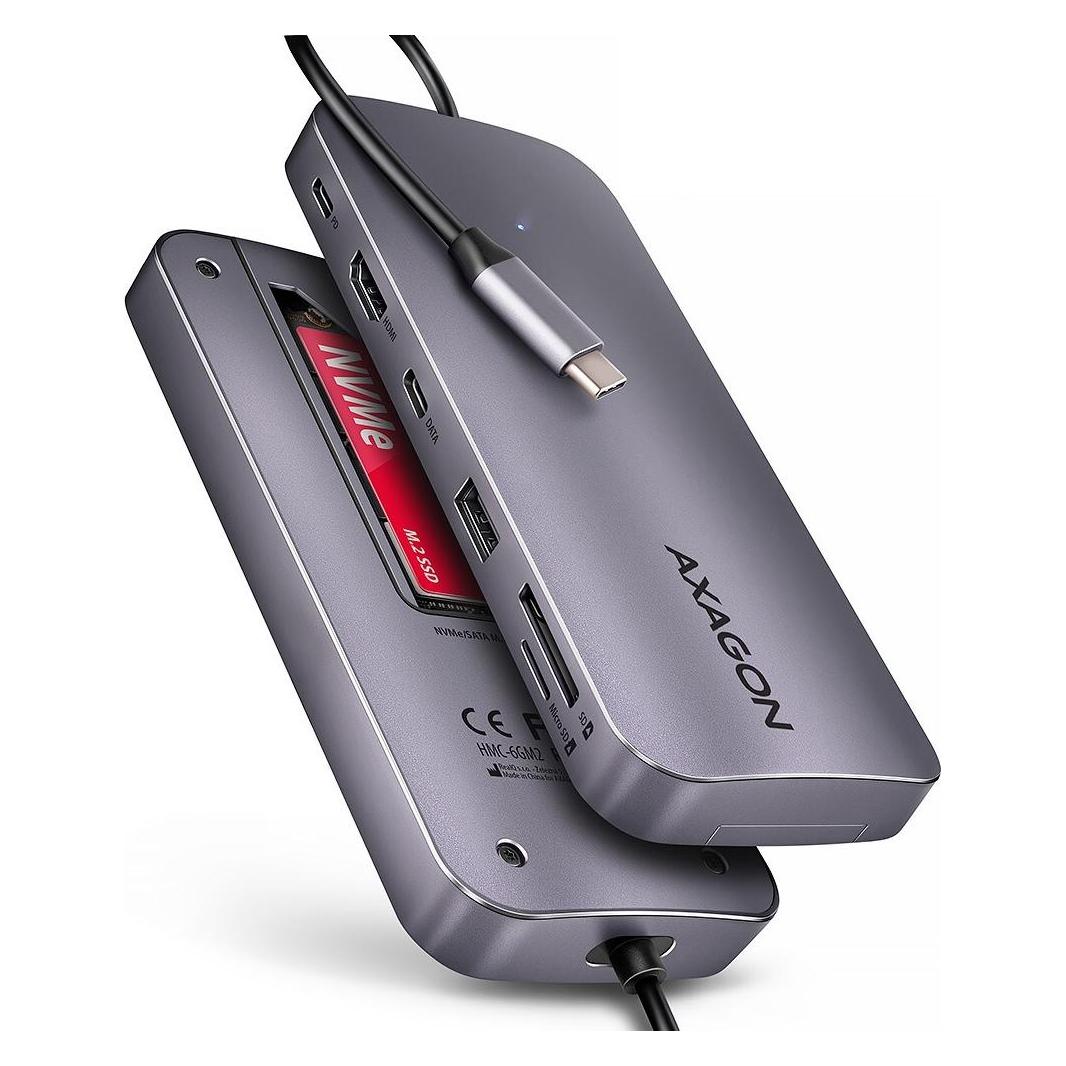 Axagon HUB HMC-6GM2 USB 6 in1 10 Gbit (USB-C, 6 Ports) (HMC-6GM2)