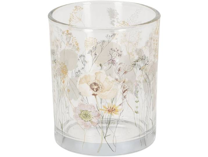 Kerzenhalter LYLE 7 cm x 7 cm Glas durchsichtig 1 Stück parfümfrei
