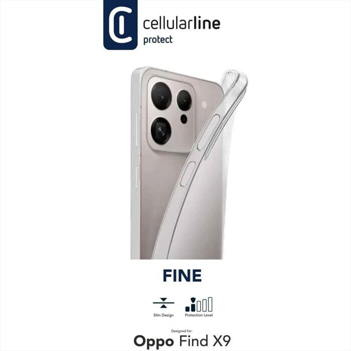 Cellular Line Cover Fine Per Oppo Find X9-trasparente