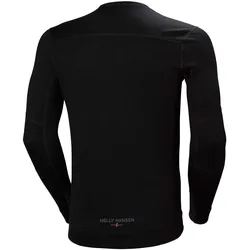 Helly Hansen Workwear, Herren, Funktionsshirt, Apatiniai marškinėliai HELLY HANSEN Lifa Merino Crewneck, juodi S (S), Schwarz