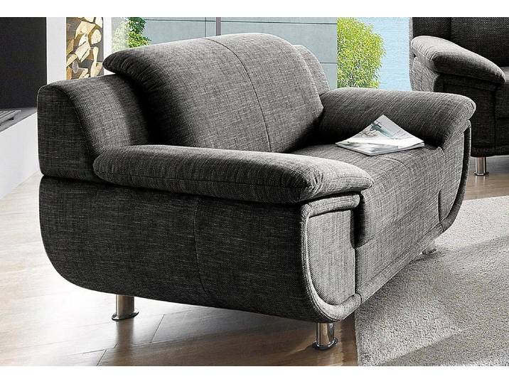 TRENDMANUFAKTUR Sessel Rondo 121 cm, Big-Sessel, komfortabel, Federkern optional, Chromfüße, Big-Sessel wahlweise mit Federkern, bequem