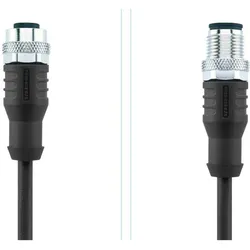 Escha 8046282 Sensor-/Aktor-Steckverbinder, konfektioniert M12 Stecker, gerade, Elektronikkabel + Stecker, Schwarz