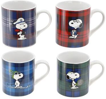Peanuts 4 Piece 19 Ounce Stoneware Assorted Mug Set