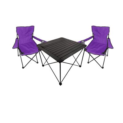 Mojawo 3teiliges Campingmöbel Set Campingtisch Campingstuhl L70xB70xH56cm