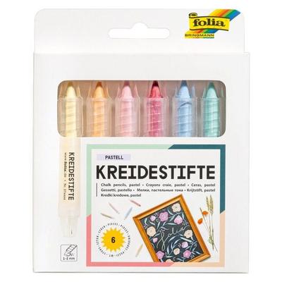 FOLIA® Kreidestifte, 6 Stück pastell