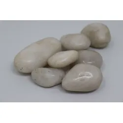 Aquagart 200kg Polierter Kiesel Flusskiesel Kieselsteine Gartenkies Zierkies weiß