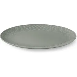 Rhombe Earth Ovale Platte 28,5 cm, graugrün