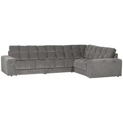 Ecksofa Date aus Webstoff, klassisch und komfortabel, rechts, Farbe Mouse Grau, gepolstert