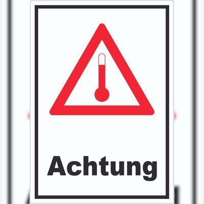 HB-Druck Aufkleber Gefahrgutklasse Hot Achtung Heiß A9 (37x52mm)