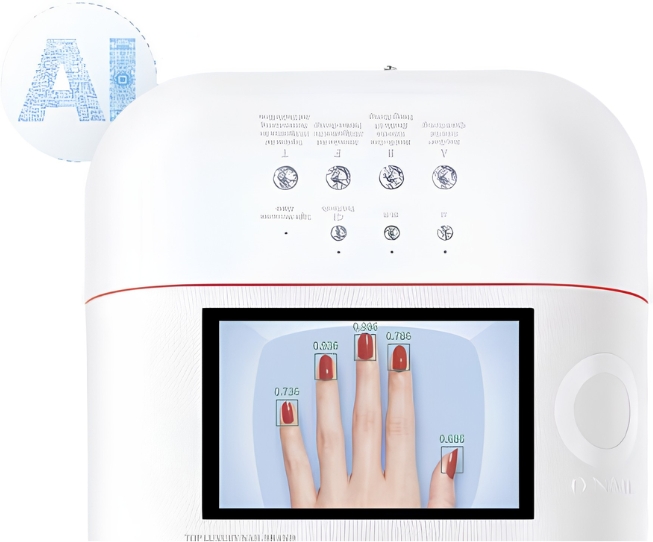 Candeeiro IA Ou'Nail SUNX PRÓ com Inteligência Artificial e Câmara Biométrica