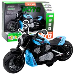 Batteriebetriebenes Spielzeug-Motorrad mit Motor, Lichtern und Geräuschen, Blau