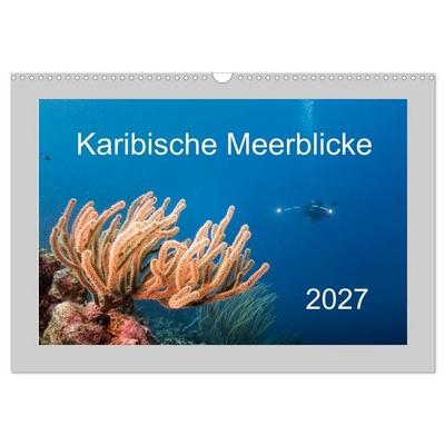 Karibische Meerblicke (Wandkalender 2027 DIN A3 quer), CALVENDO Monatskalender