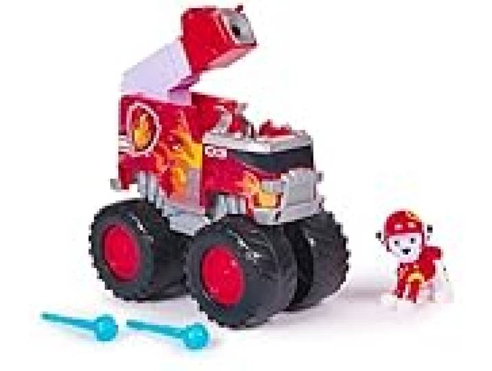 Paw Patrol - Pat Patrouille - Véhicule Figurine Marcus Rescue Wheels - Voiture Figurine À Collectionner - 2 Projectiles - Tout-Terrain - Pat Patrouille Jouet - Voiture Enfant - Jouet Enfant 3 Ans Et +