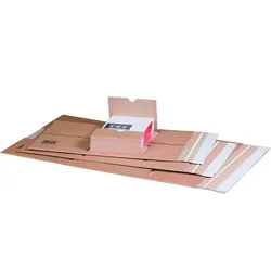 VEPATIM 20x Universalverpackung 350x260mm bis 70mm Höhe zentrale Packgutaufnahme Selbstklebeverschluss Aufreißfaden C4