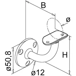 G-Fittings, Treppengeländer + Handlauf, Handlaufstützen für Barreling (Zink-Druckguss)