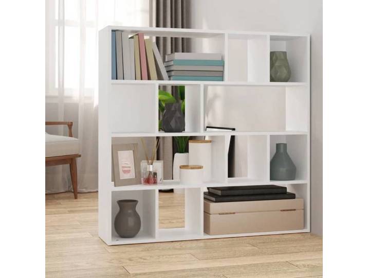 SALE 2026  Cloison de séparation Blanc - Bibliothèque/Cloison de séparation Blanc 105x24x102cm PRO610274032