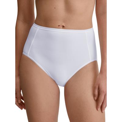 Slip CALIDA "Sleek Skin", Damen, Gr. S (40/42), Single Jersey, weiß, Single Jersey, Obermaterial: 73% Polyamid, 27% Elasthan, körpernah, Unterhosen Slip, elastischer Bund, hoher Schnitt, Single Jersey