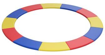 Costway 8 Feet Trampoline Spring Safety Cover without Holes-Multicolor