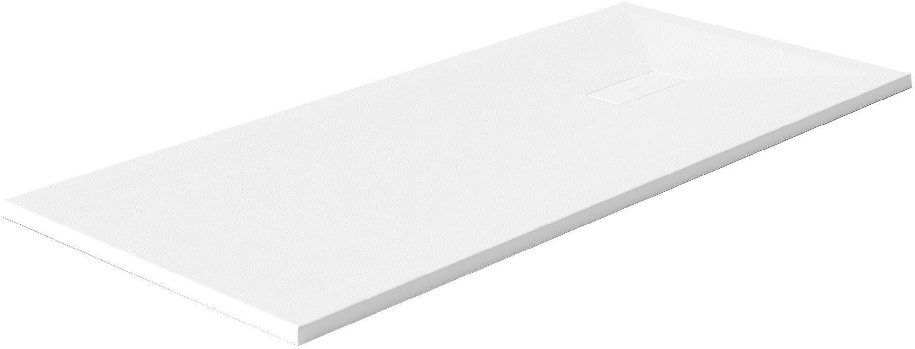 Tecnomat PIATTO DOCCIA SERIE FUSION MARMORESINA COLORE BIANCO 80x140 cm H 2,5 cm