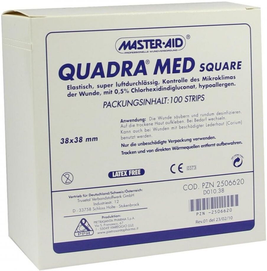 Quadra Med square 38x38 mm Strips Master Aid