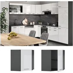 VICCO Küchenschrank Hängeschrank Eckhängeschrank 57 cm R-Line Anthrazit