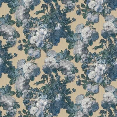 Galerie Wallcoverings Elle Decor 3D Embossed Floral Baroque Non-Woven Glitter/Shimmer Wallpaper Roll