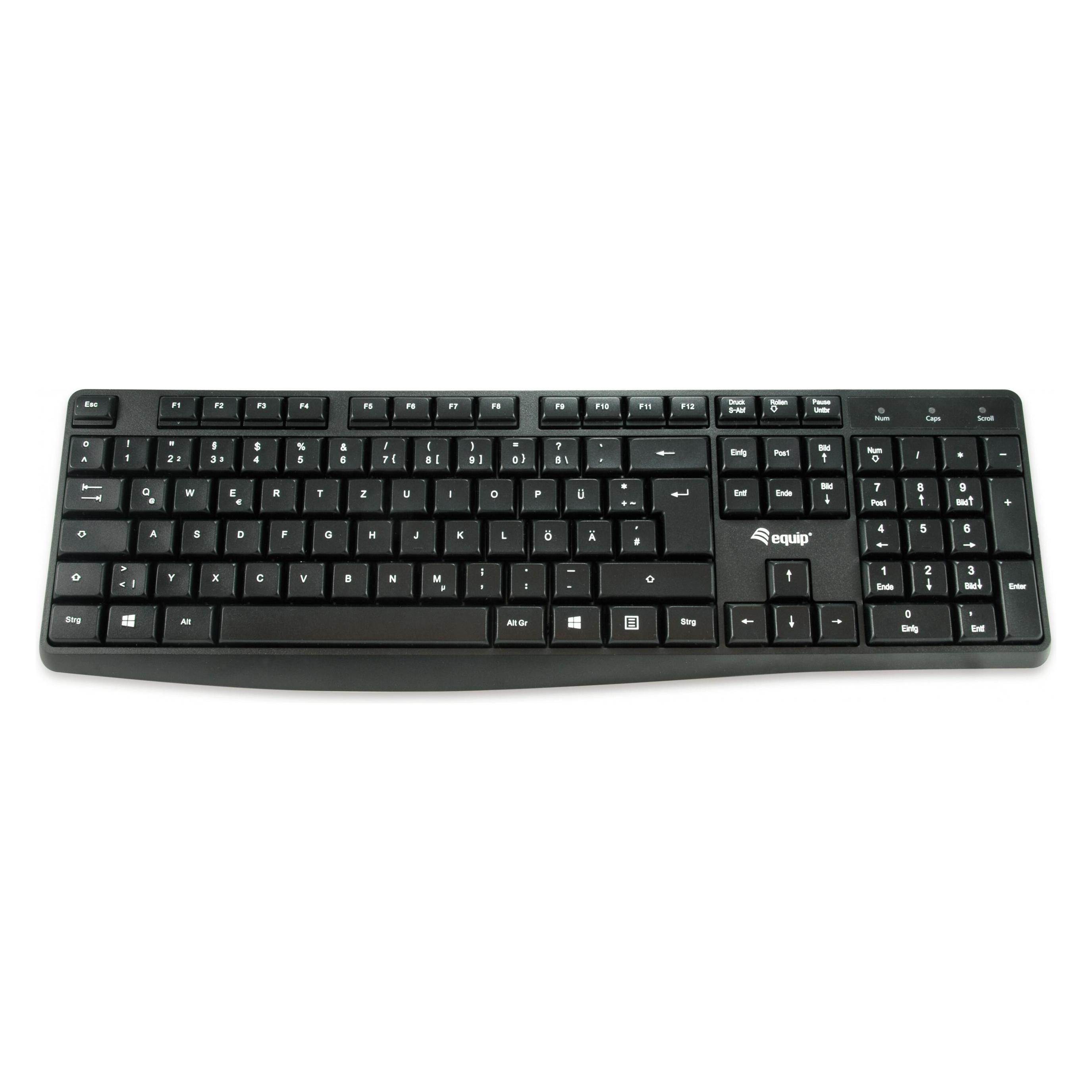 equip Kabelgebundene USB Tastatur (DE, Kabelgebunden) (245210)