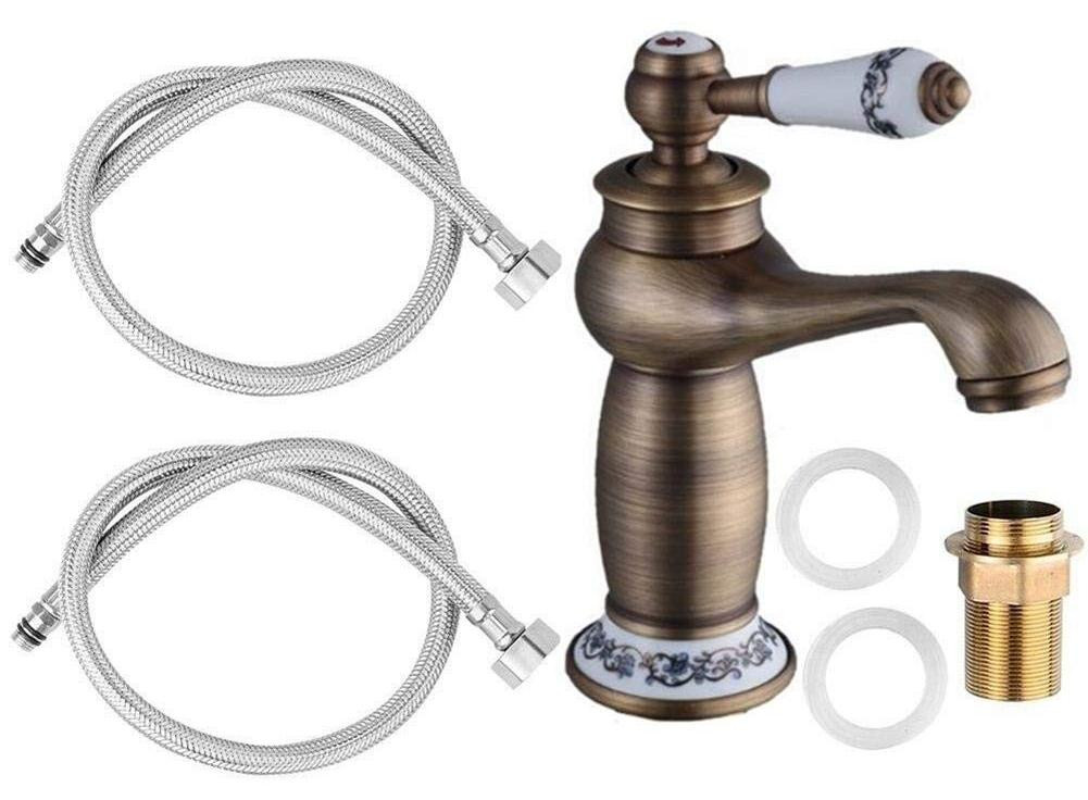 Retro Messing Waterkraan met Keramische Handgreep