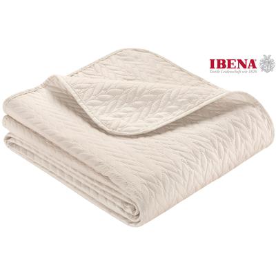 Tagesdecke IBENA "Sonio", beige, B:280cm L:250cm, Kunstfaser, Tagesdecken, Tagesdecke mit Steppung in diversen Designs, als Überwurf geeignet