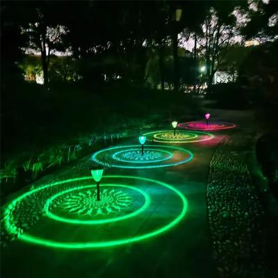Inspired Finds LumaPath Solar Pathway Lights Waterproof Outdoor Garden Lamps With Circle Pattern Glow For Yard, Walkway & Driveway color Changed 4pack