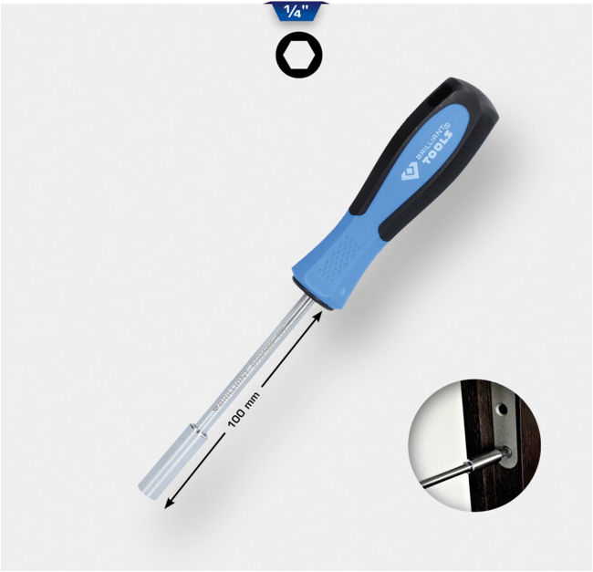 Brilliant Tools Tournevis à embout 1/4