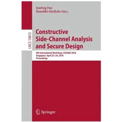 Constructive Side-Channel Analysis and Secure Design, Fachbücher von Benedikt Gierlichs, Junfeng Fan
