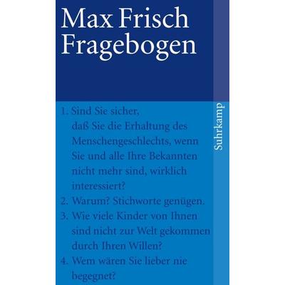 Fragebogen, Taschenbuch von Max Frisch, Suhrkamp, 978-3-518-39452-6