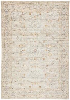Terra by Obeetee Ava Rustic Border Ivory Rug