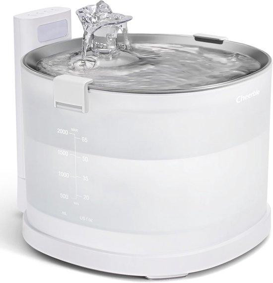 Draadloze 2L Pomploze Kattenfontein met Bewegingsmelder