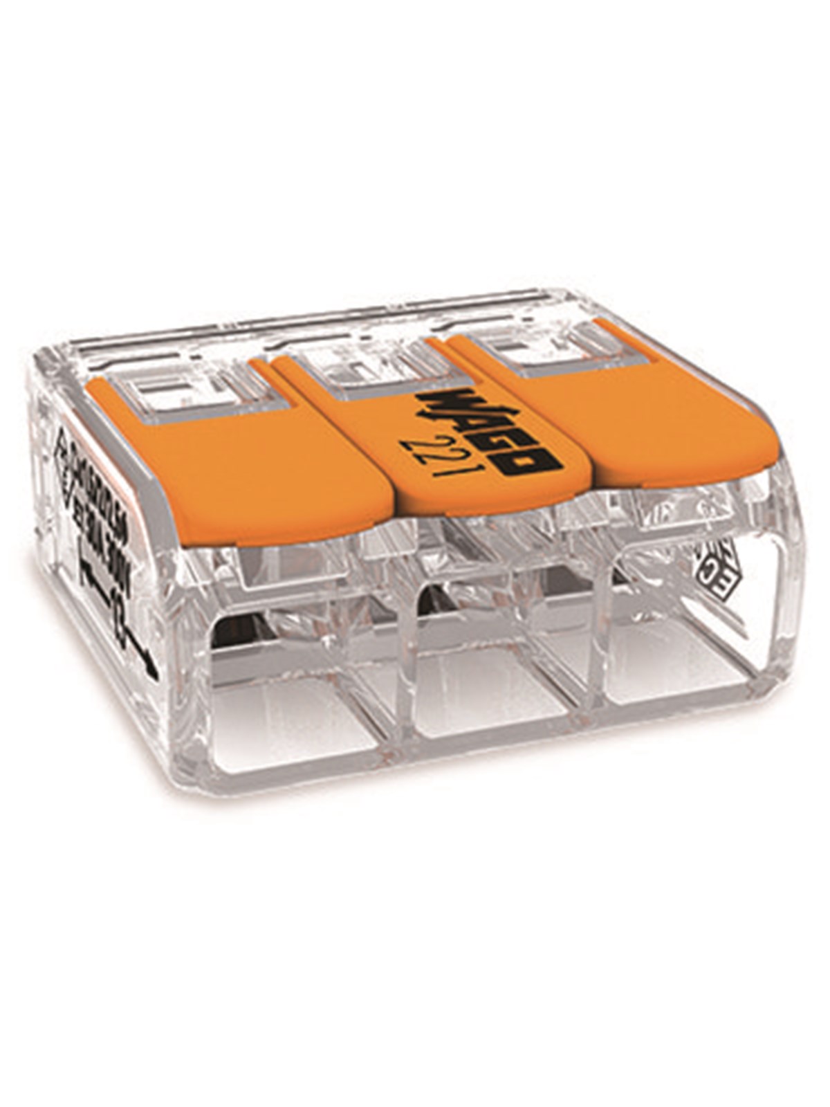 WAGO splicing connector 3x0.5-6mm2 transparent