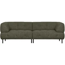 Sofa Lloyd aus grobmaschigem Stoff, modern, Grün, elegantes Design für 3–4 Personen