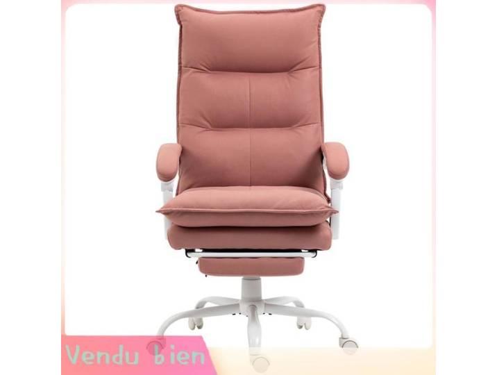 LIA Fauteuil bureau massant chauffant rose 66x74x121 5cm