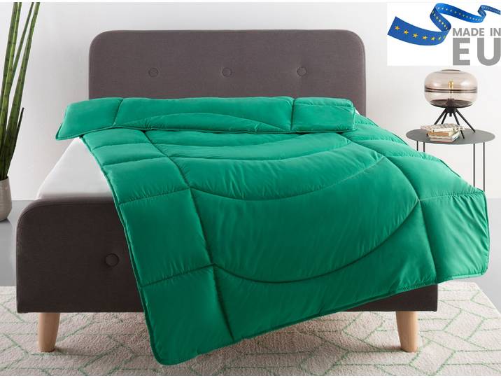 Microfaserbettdecke GOODPRODUCT Microlux, Bettdecke 135x200 cm und Übergrössen bis 240x220cm , grün, B:200cm L:200cm, Bezug: 100% Polyester. Obermaterial: 100% Polyester. Füllung: 100% Polyester, Bettdecken, Microfaserbettdecke, fest versteppter Bezug - keine Bettwäsche nötig, Sommer, Winter