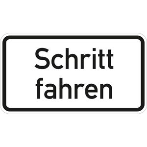 SafetyMarking Verkehrsschild StVO zugelassen, 42 x 23 cm, VZ 2101, RA1/C, Schritt fahren