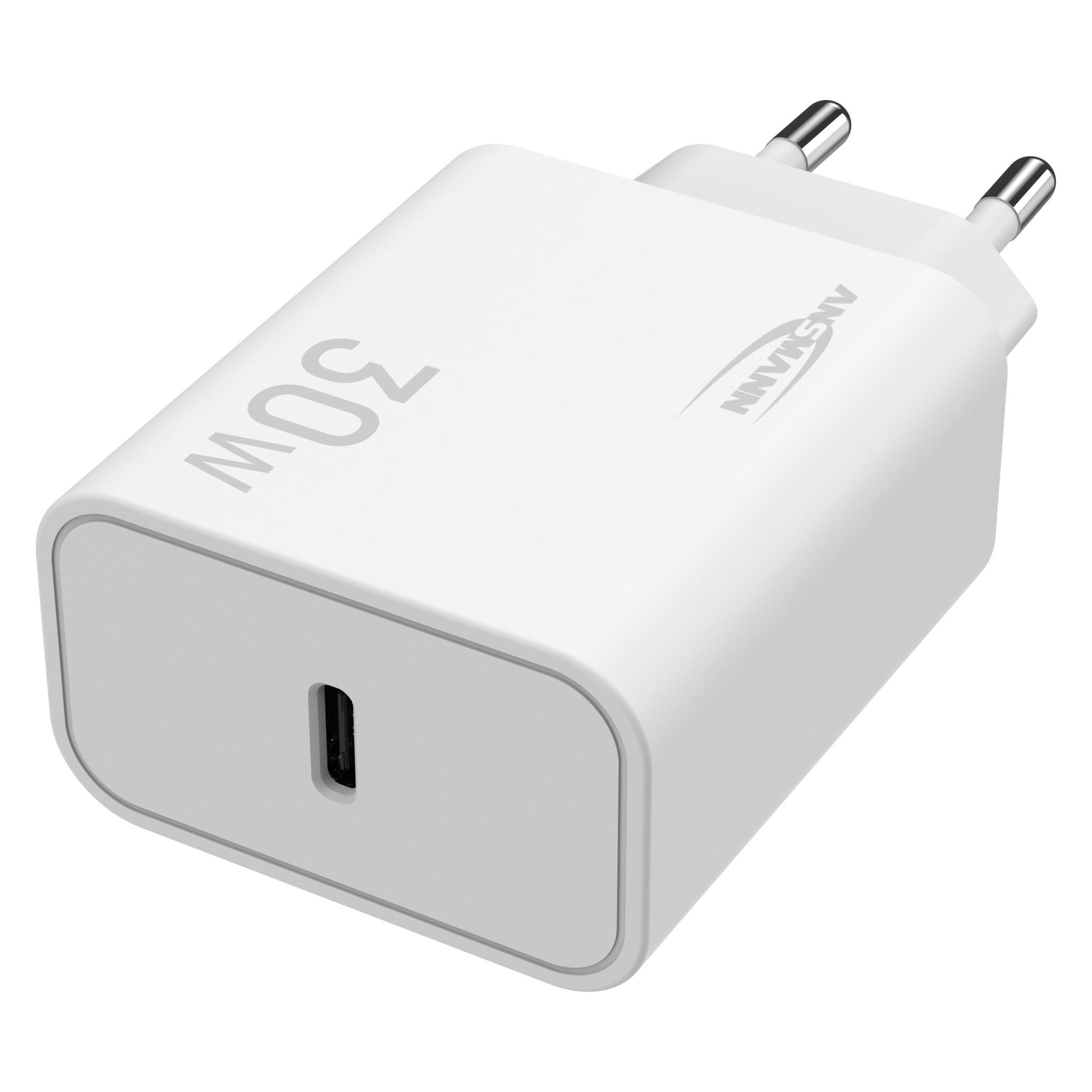 Ansmann Home Charger HC130PD USB Ladegerät 30 W 1x USB-C PPS, USB PD, Quick Cha (30 W, 1 Port) (1001-0190)